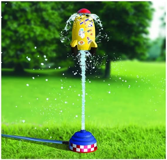 Outdoor Water Rocket Launcher Toy - Water-Powered Sprinkler