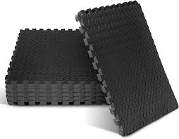 Gym Floor Black Mat - Interlock Mat