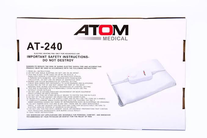Atom  Heating Pad | pain in the muscles | king size
